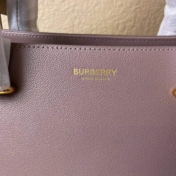 Burberry Banwell Tote rose gold Leather Shoulder Bag New
